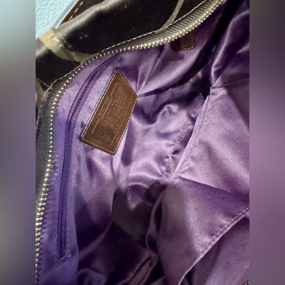 Coach Carly Soho Shoulder Bag in Chocolate Brown Signature Monogram EUC - Picture 11 of 11